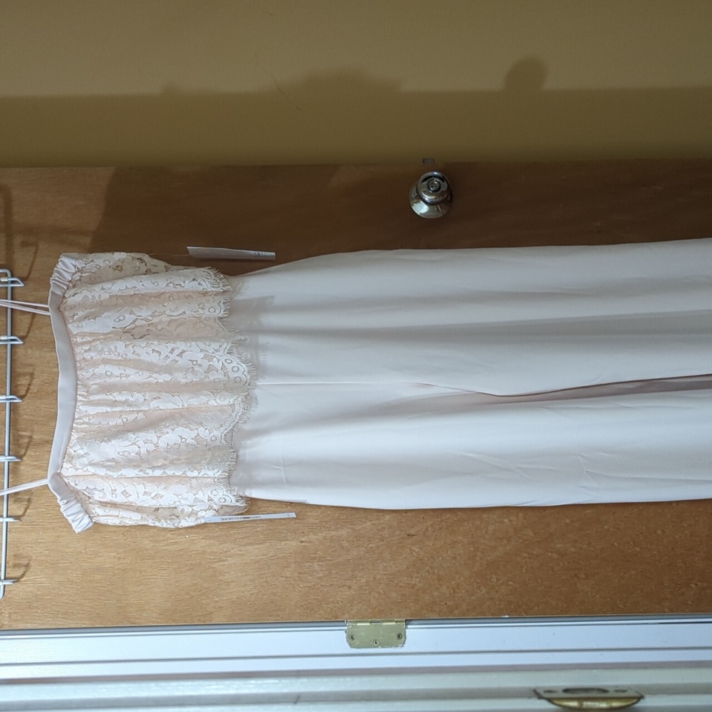 Theia Bridesmaids Light Pink strapless jumpsuit - Size 4 - NWT